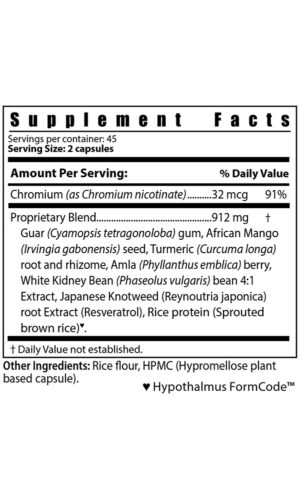 Inno-Vita Adipo-Thin™ - 90 veggie caps - Leptin Interaction Supplement Facts